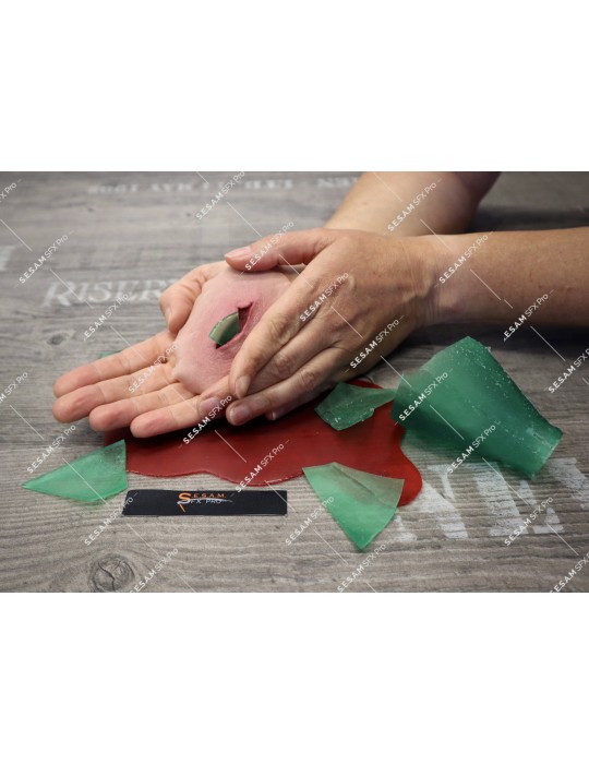 Bouteille cassée factice sécurisée